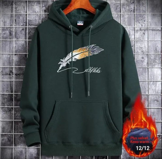 Men's Printed Hoodie Green