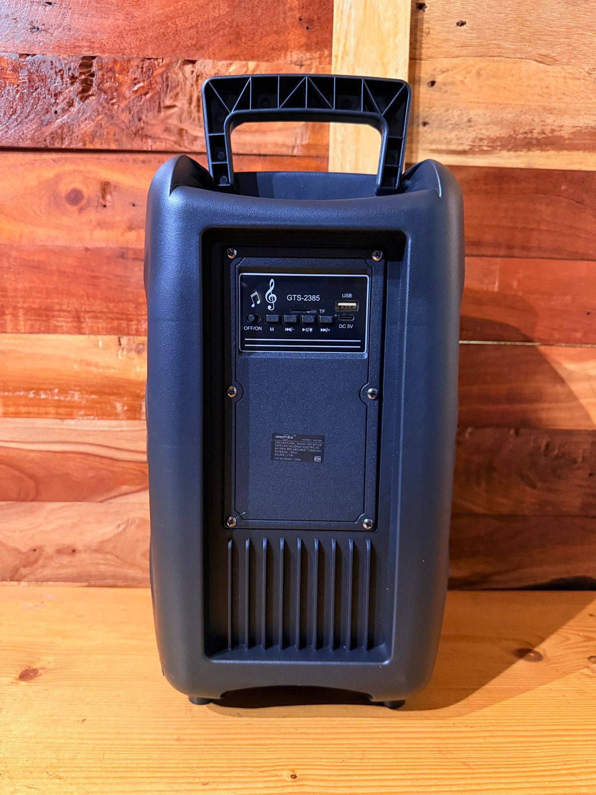 Portable Bluetooth Speaker With Dual Wireless Mic (8 Inch)