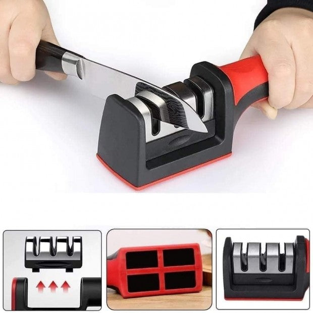 Plastic and Stainless Steel Knife Sharpener